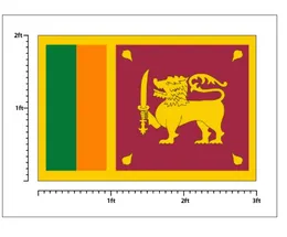 Sri Lanka Country Flag (3x2 Feet) - Sri Lankan Flag