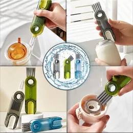 3 in 1 Cup Lid Cleaning Brush Set, Multi-Functional Insulation Cup Crevice Cleaning Tools, Mini Silicone Bottle Cup-Hold