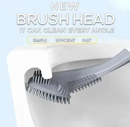 Long-Handled Golf Toilet Brush – Flexible Silicone Toilet Bowl Cleaner with Bendable Rubber Head and No Dead Angle Clean