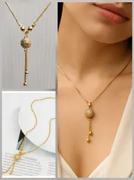Dubai gold plated Stone pearl pendant chain