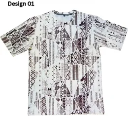 Geometric Tribal Style Full Printed T Shirt