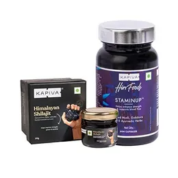 KAPIVA SHILAJIT 20G & STAMINUP CAPSULES (FROM INDIA)SAB