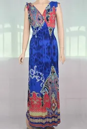 Women V Neck Sleeveless Long Dress