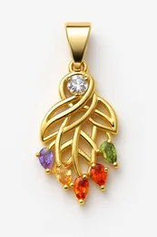 Gold Plated Rich Look Pendant with Multi color Stone for Women and Girl