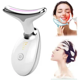 3 Lights Facial Device for Face Lift and Massager – White Wavy Chic Beauty Miracle with Microcurrent Technology