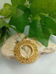 Gold Plated Round Filigree Design Pendant