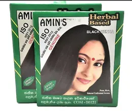 Amin's Herbal Black Henna Indian Hair Dye Color Powder 10mlx5Pcs