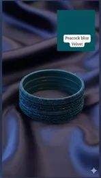 Velvet Bangles Set Soft Fabric Bangles Elegant Party & Bridal Wear