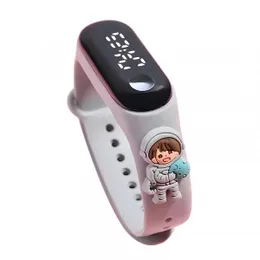 Children's digital LED watch with a Cartoon-themed Silicone Strap.