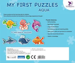 Toykraft Puzzles: Stimulating 2-Piece Puzzles for Kids Aged 2, Educational Toys for 3-Year-Olds- My First Aquatic Animal