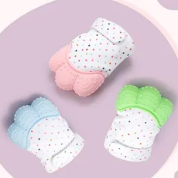 Baby Teething Mitten with Silicone Teether Pacifier Glove 1 PCS