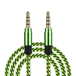Bamboo 2m AUX Cable – Durable 3.5mm Male-to-Male Audio Cable with Bamboo-Style Braided Design