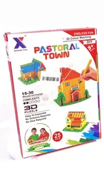 Pastoral Town DIY 3D Puzzle 25 Pcs - 3D Color Matching