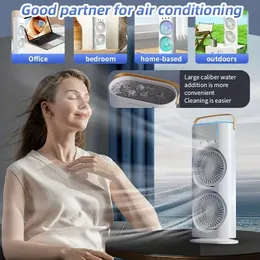 Portable USB Dual Fan Air Cooler with Cooling & Humidifying Function