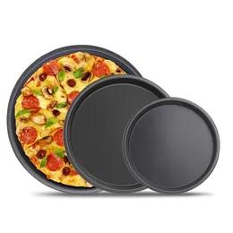 Pizza Plate Round Deep-Dish Pizza Pan Tray Carbon Steel Non-stick Pizza Stone Mold Baking Tool Baking Form for pizza 29c