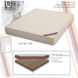 Spring mattress Piyestra -6x6 fit (72 x 72 x 7 inch)-Multicolor