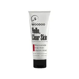 WOODOO - Hello Clear Skin Face Wash | Kojic Acid | Niacinamide | Glycolic Acid | Prevents Hyperpigmentation, Milia | Min