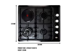 SS 3 BURNER W/HOT PLATE BL COOKER