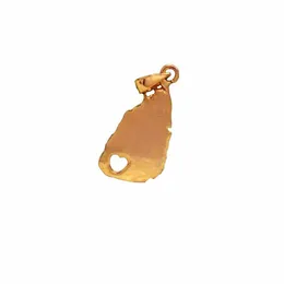 Gold Plated Sri Lanka Map Pendant for Women