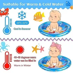 Super Toy Baby Tummy Time Water Mat Inflatable Playmat for Infants