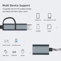 USB Type-C & Micro USB OTG Adapter – Dual Interface Cable for Android Devices, Flash Drives, Keyboards & More