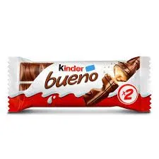 Kinder Bueno Milk Chocolate and Hazelnut Cream Candy 2 Bar, x 1ps