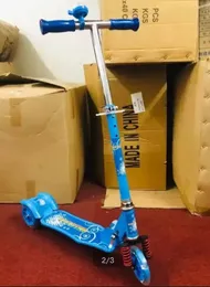 Folding Ride-On Push Scooter for Kids with Laser Wheel