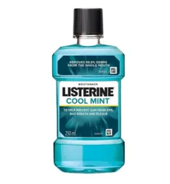 Listerine Cool Mint Mouthwash Liquid, Removes 99.9% Germs - 250ml