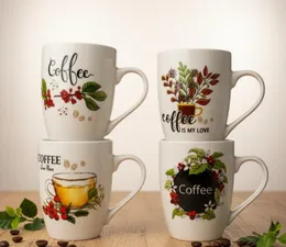 OFF White Ceramic Drinking Coffee Mug 1Pcs Water Tea Cup Drinkware Love Gift