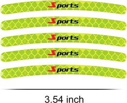 20pcs Reflective Wheel Rim Stripe Decal Sticker for Car Motorcycle Wheels Cycling Bike Bicycle Night Safety Decoration S