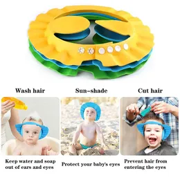 Baby Shower Cap for Boy Adjustable Toddler Bath Shampoo Hat with Ear Protection