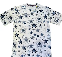 Printed Star Design Baggy Pop Corn T Shirt for Men