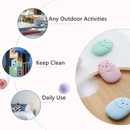 Mini Portable Disposable Travel Paper Soap Sheets Foaming Hand Washing Bath Scented Paper Soap Hand Soap for Indoor Outd