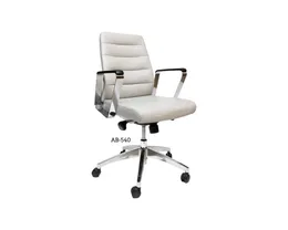Light Grey High Back Leather Chair