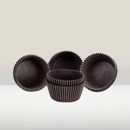 100pcs Black Cupcake Baking Liners 9cm for Muffins & Cakes Durable and Premium Baking Cups