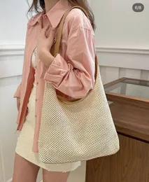 2pcs set - Large Capacity Straw Tote bag with Purse