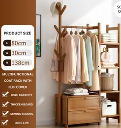 Multifunctional Cloth Rack with Flip Cover