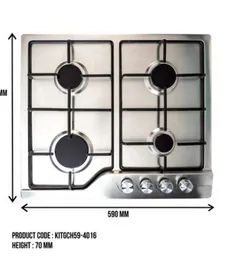 SS 3 BURNER BOX GAS COOKER, JY-S3004 EURO