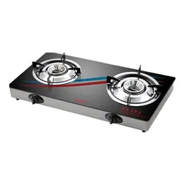 Suga SGT-6000 Glass Top Gas Cooker – 2 Burners with Whirlwind Jet Technology