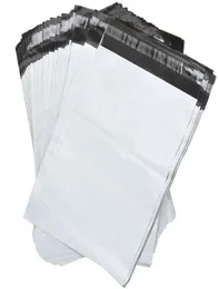 100 Pieces Medium 23cm x 33.5 + 5cm size Perfect Medium Poly Mailer White Flyers Bundle of Self-seal Adhesive bags Stora