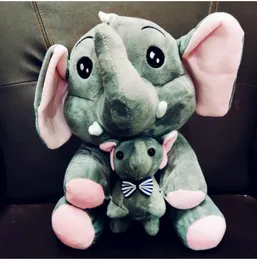 Elephant with Baby Elephant Soft Toy | Cute Plush Toy | Cuddle Toys for All Ages - 2 Colours