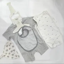 Baby 4-in-1 Suit Set Grey White