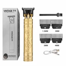VINTAGE T9 Professional Hair Trimmer | Adjustable 1.5mm 2mm 3mm 4mm Clipper | Beard & Hair Clipper | Grooming Kit | Barb