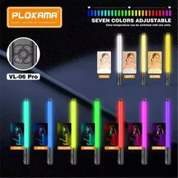 LED Fill Light Stick RGB Color Photography Fill Light Portable Handheld with Remote Control Rechargeable Battery Live Vi