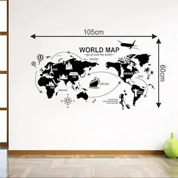 Rawpockets World Trip Map Self Adhesive Wall Sticker (FROM INDIA FAAZ)