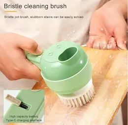 4 in 1 Handheld Electric Vegetable Cutter Set | Portable Wireless Masher, Garlic Press & Slicer | Multifunctional Electr