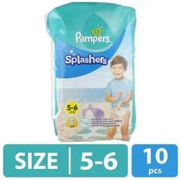 Pampers Splashers Disposable Swim Pants Size 5-6 10 pants.