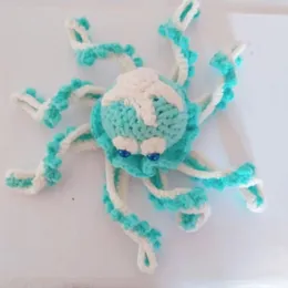 Crocheted octopus toy, often created as amigurumi