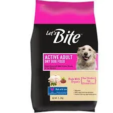 Let's Bite Active Adult Dog Dry Food 1.2kg Lets Bite Dog Feed