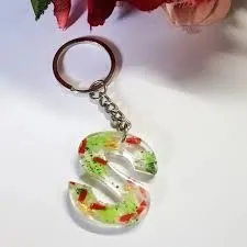 Natural Flowers Letter Key tag